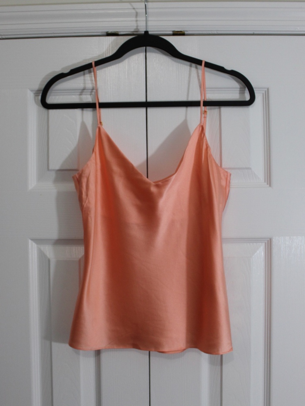 St. Cloud Label Silk Cowl Neck Camisole Peach Coral Size Small